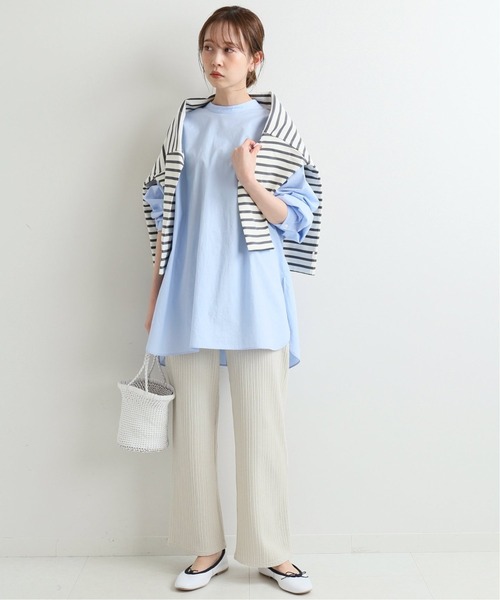 IENA（イエナ）の「《追加》コットンブロードバックボタンシャツ◆（シャツ/ブラウス・レディース・サックスブルー/ピンク/ライトグリーン/アイボリー・FREE）」の7枚目の写真