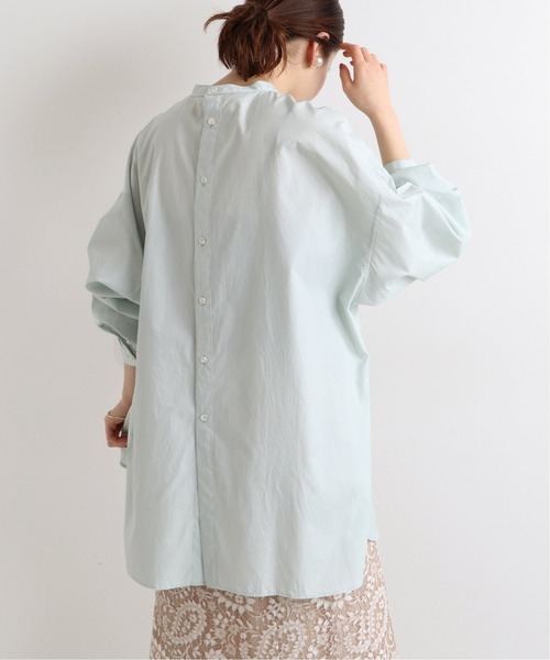 IENA（イエナ）の「《追加》コットンブロードバックボタンシャツ◆（シャツ/ブラウス・レディース・サックスブルー/ピンク/ライトグリーン/アイボリー・FREE）」の6枚目の写真