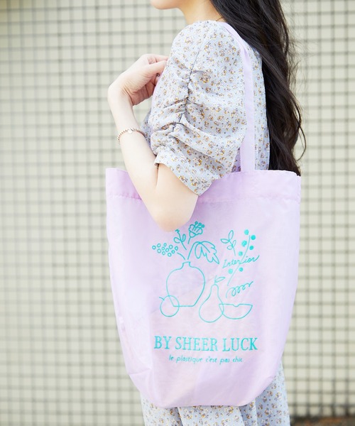 ACCOMMODE（アコモデ）の「シアーラックトート（トートバッグ・レディース・ブルー/ラベンダー/ベージュ/ホワイト・FREE）」の4枚目の写真