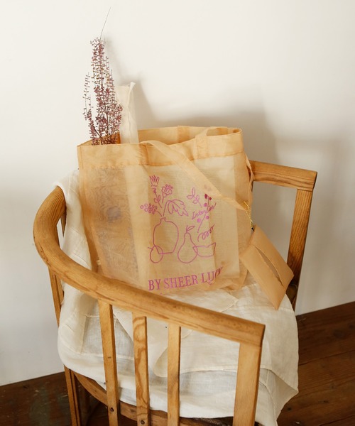 ACCOMMODE（アコモデ）の「シアーラックトート（トートバッグ・レディース・ブルー/ラベンダー/ベージュ/ホワイト・FREE）」の3枚目の写真