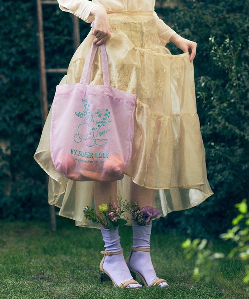 ACCOMMODE（アコモデ）の「シアーラックトート（トートバッグ・レディース・ブルー/ラベンダー/ベージュ/ホワイト・FREE）」の14枚目の写真