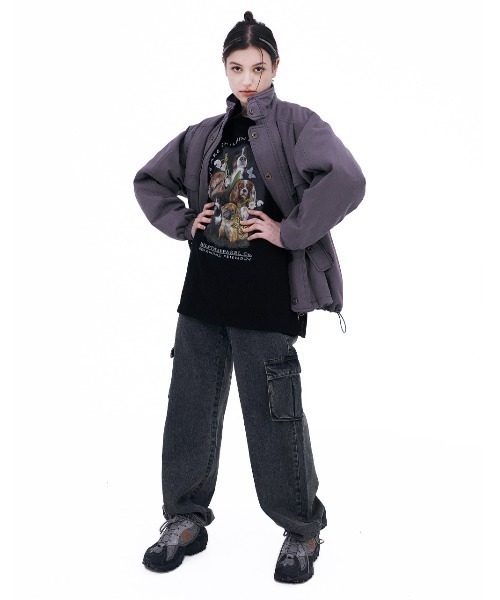 SCULPTOR（スカルプター）の「PUPPY FRIEND T-SHIRT/パピーフレンドＴシャツ（Tシャツ/カットソー・レディース・アイボリー/ライトグレー/ブラック/グレー・MEDIUM/LARGE）」の22枚目の写真