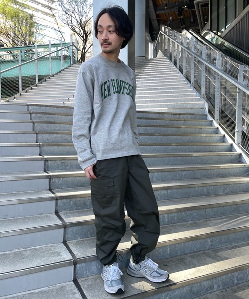 CIAOPANIC TYPY(チャオパニックティピー)の「【ZOZOTOWN限定】ユニセックスカレッジロゴビッグシルエットロンTee(Tシャツ/カットソー・メンズ・マスタード/ホワイト/グレー/グリーン・S/L/M)」の8枚目の写真