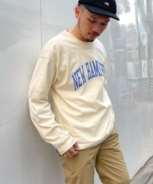 CIAOPANIC TYPY(チャオパニックティピー)の「【ZOZOTOWN限定】ユニセックスカレッジロゴビッグシルエットロンTee(Tシャツ/カットソー・メンズ・マスタード/ホワイト/グレー/グリーン・S/L/M)」の14枚目の写真