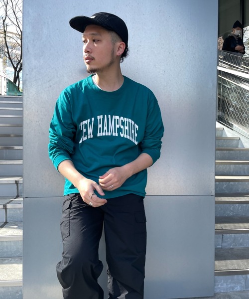 CIAOPANIC TYPY(チャオパニックティピー)の「【ZOZOTOWN限定】ユニセックスカレッジロゴビッグシルエットロンTee(Tシャツ/カットソー・メンズ・マスタード/ホワイト/グレー/グリーン・S/L/M)」の9枚目の写真