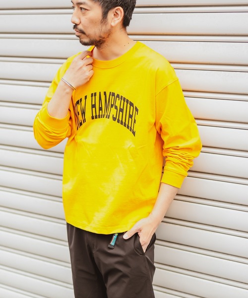 CIAOPANIC TYPY(チャオパニックティピー)の「【ZOZOTOWN限定】ユニセックスカレッジロゴビッグシルエットロンTee(Tシャツ/カットソー・メンズ・マスタード/ホワイト/グレー/グリーン・S/L/M)」の18枚目の写真