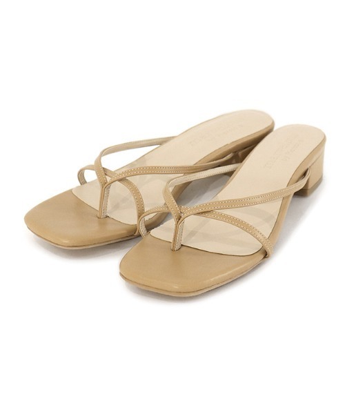 Pierrot（ピエロ）の「スクエアトゥトングサンダル（サンダル・レディース・ブラック/ベージュ/パイソン・LL/S/M/L）」の14枚目の写真