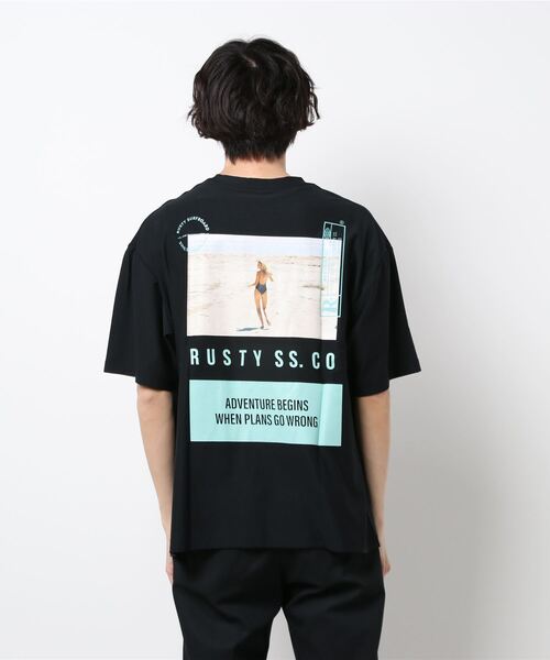 RUSTY(ラスティ)の「【RUSTY / ラスティー】バックプリントTシャツ / ユニセックス(Tシャツ/カットソー・メンズ・ホワイト/ブラック・MEDIUM/LARGE)」の9枚目の写真