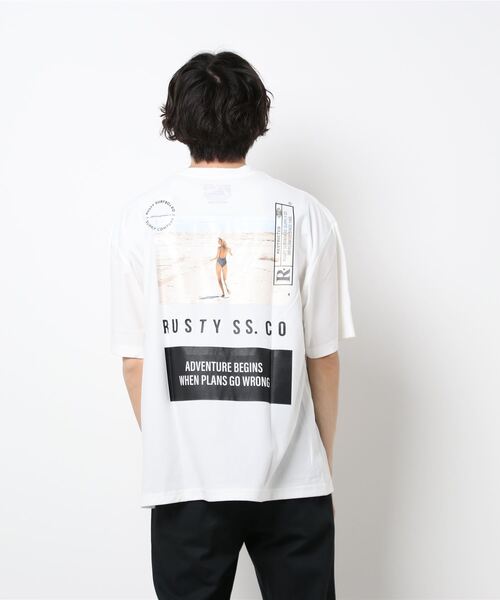 RUSTY(ラスティ)の「【RUSTY / ラスティー】バックプリントTシャツ / ユニセックス(Tシャツ/カットソー・メンズ・ホワイト/ブラック・MEDIUM/LARGE)」の19枚目の写真