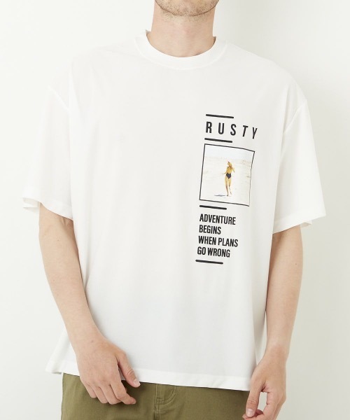 RUSTY(ラスティ)の「【RUSTY / ラスティー】バックプリントTシャツ / ユニセックス(Tシャツ/カットソー・メンズ・ホワイト/ブラック・MEDIUM/LARGE)」の3枚目の写真