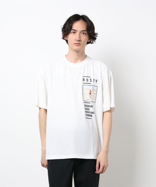 RUSTY(ラスティ)の「【RUSTY / ラスティー】バックプリントTシャツ / ユニセックス(Tシャツ/カットソー・メンズ・ホワイト/ブラック・MEDIUM/LARGE)」の17枚目の写真