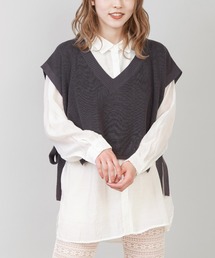 SPINNS | サイドリボンニットベスト(ベスト)