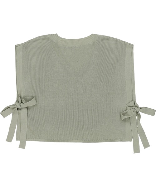 SPINNS(スピンズ)の「サイドリボンニットベスト(ベスト・レディース・ベージュ/グリーン/ブルー/スミクロ・ONESIZE)」の18枚目の写真