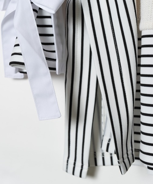 LAYMEE（レイミー）の「Donna border CS / ドンナボーダーカットソー（Tシャツ/カットソー・レディース・ブラック/ホワイト/ブラウン・FREE）」の8枚目の写真