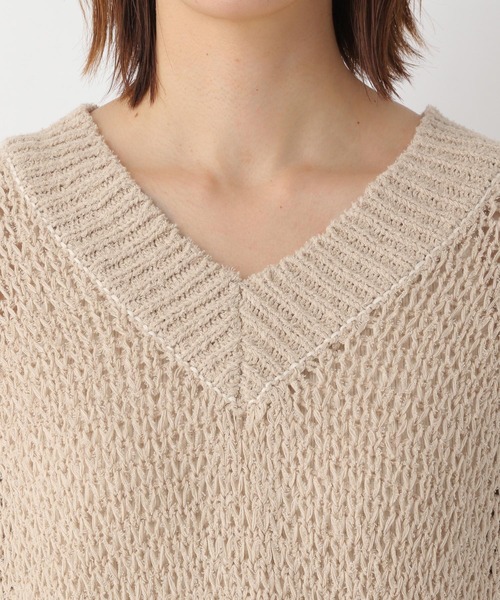 新品　かぐれ　今季　 テープヤーンニットベスト 2025秋冬　ライトベージュ 新品 かぐれ 今季 テープヤーンニットベスト 2025秋冬 ライト