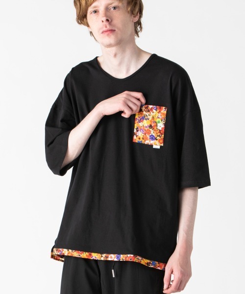 rehacer（レアセル）の「rehacer : Flower Link Pocket CS Made in Japan / フラワーリンクカットソーメイドインジャパン（Tシャツ/カットソー・メンズ・ホワイト/ブラック・SMALL/MEDIUM/LARGE/X-LARGE）」の11枚目の写真