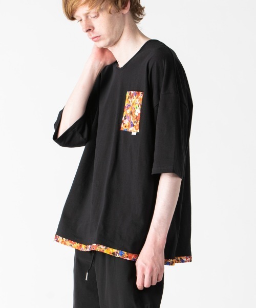 rehacer（レアセル）の「rehacer : Flower Link Pocket CS Made in Japan / フラワーリンクカットソーメイドインジャパン（Tシャツ/カットソー・メンズ・ホワイト/ブラック・SMALL/MEDIUM/LARGE/X-LARGE）」の10枚目の写真