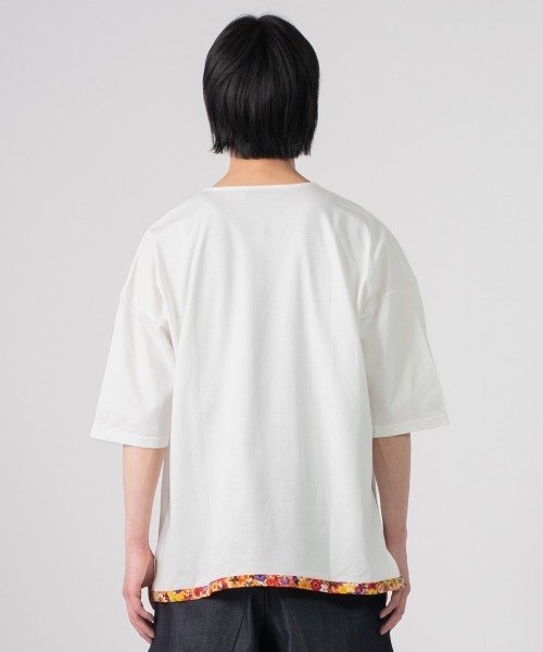 rehacer(レアセル)の「rehacer : Flower Link Pocket CS Made in Japan / フラワーリンクカットソーメイドインジャパン(Tシャツ/カットソー・メンズ・ホワイト/ブラック・SMALL/MEDIUM/LARGE/X-LARGE)」の11枚目の写真