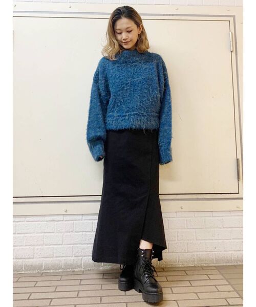 MURUA(ムルーア)の「アシンメトリーマーメイドスカート(スカート・レディース・アイボリー/ダークグレー/ブラック・1/2)」の19枚目の写真