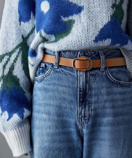 etoll.（エトル）の「ホールレス スクエアレザーベルト（ベルト・レディース・ブラック/ダークブラウン/ダークブラウン系2/ブラック系2/ブラウン系その他3/ライトブラウン/ブラック系その他4/ブラック系その他3/ブラウン系その他4/ブラウン系その他5・FREE）」の7枚目の写真