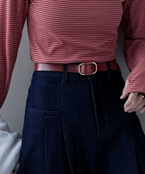 etoll.（エトル）の「ホールレス スクエアレザーベルト（ベルト・レディース・ブラック/ダークブラウン/ダークブラウン系2/ブラック系2/ブラウン系その他3/ライトブラウン/ブラック系その他4/ブラック系その他3/ブラウン系その他4/ブラウン系その他5・FREE）」の19枚目の写真