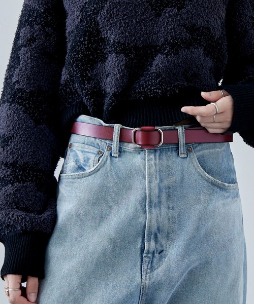 etoll.（エトル）の「ホールレス スクエアレザーベルト（ベルト・レディース・ブラック/ダークブラウン/ダークブラウン系2/ブラック系2/ブラウン系その他3/ライトブラウン/ブラック系その他4/ブラック系その他3/ブラウン系その他4/ブラウン系その他5・FREE）」の12枚目の写真