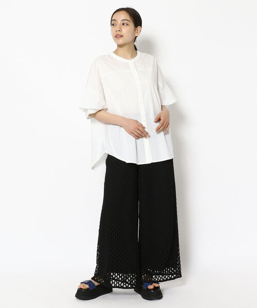 AULA AILA（アウラアイラ）の「AULA AILA/アウラ アイラ/GEOMETRIC LACE PANTS（その他パンツ・レディース・ブラック・0）」の8枚目の写真