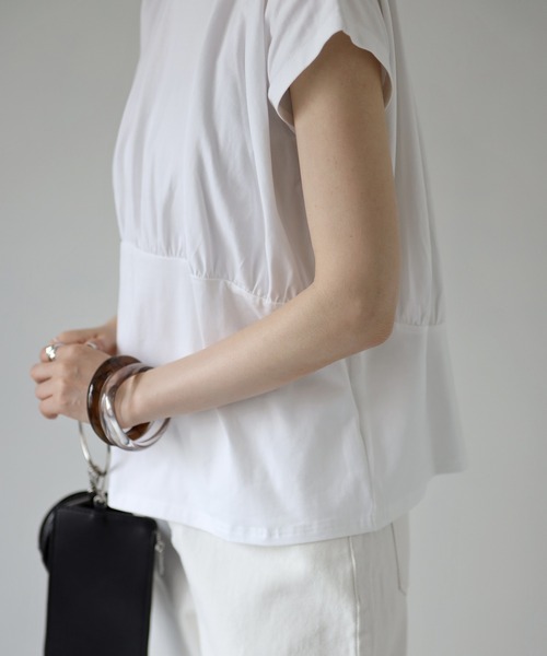 4youstory（フォーユーストーリー）の「フレンチスリーブTシャツ（Tシャツ/カットソー・レディース・ホワイト/オレンジ/グリーン・FREE）」の8枚目の写真