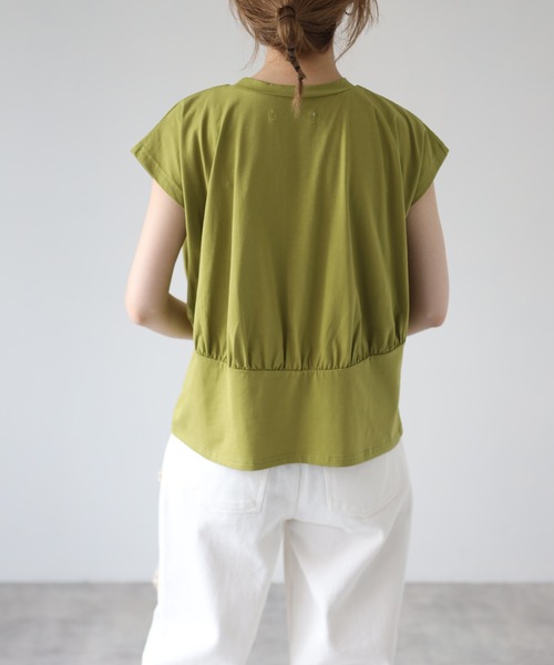 4youstory（フォーユーストーリー）の「フレンチスリーブTシャツ（Tシャツ/カットソー・レディース・ホワイト/オレンジ/グリーン・FREE）」の11枚目の写真