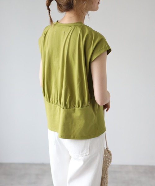 4youstory（フォーユーストーリー）の「フレンチスリーブTシャツ（Tシャツ/カットソー・レディース・ホワイト/オレンジ/グリーン・FREE）」の12枚目の写真