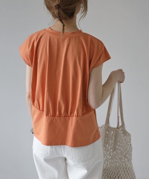 4youstory（フォーユーストーリー）の「フレンチスリーブTシャツ（Tシャツ/カットソー・レディース・ホワイト/オレンジ/グリーン・FREE）」の17枚目の写真