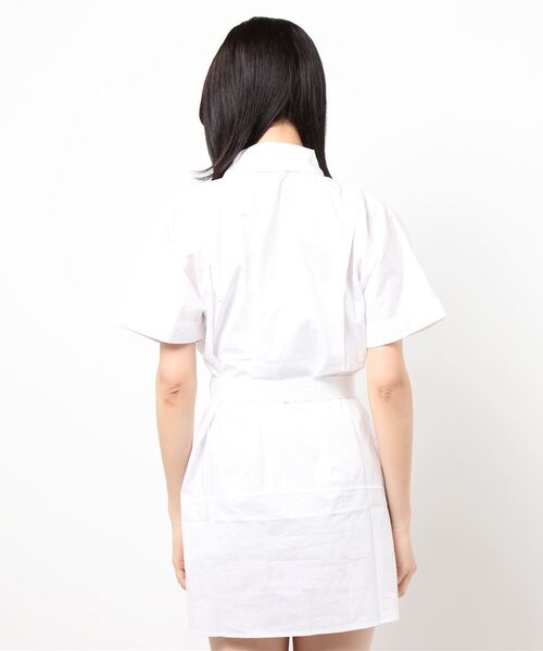 Monocoro toppi（モノコロトッピ）の「ワークシャツワンピース（シャツワンピース・レディース・ライトブルー/ホワイト・MEDIUM）」の22枚目の写真