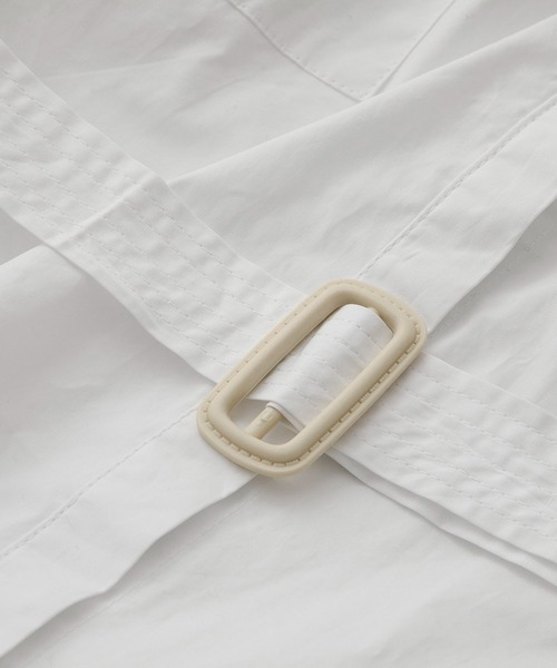 Monocoro toppi（モノコロトッピ）の「ワークシャツワンピース（シャツワンピース・レディース・ライトブルー/ホワイト・MEDIUM）」の19枚目の写真