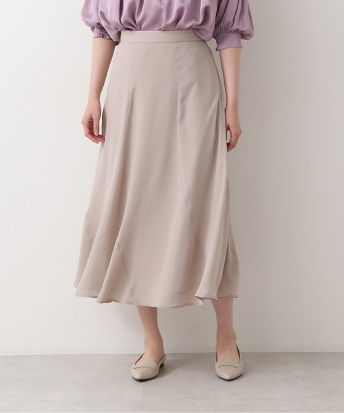 NATURAL BEAUTY BASIC（ナチュラルビューティーベーシック）の「エスカルゴフレアスカート（スカート・レディース・ブラック/ベージュ/ワイン・MEDIUM/SMALL/X-SMALL）」の14枚目の写真