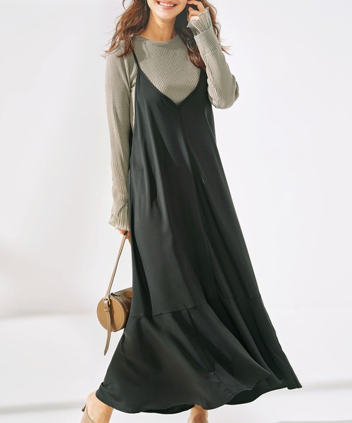 GeeRA（ジーラ）の「後リボン切替フレアーキャミワンピース（ワンピース・レディース・ブラック/ピンク・X-LARGE/LARGE/MEDIUM）」の2枚目の写真