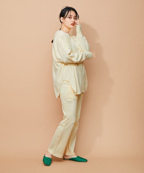 ADAM ET ROPE'（アダムエロペ）の「【ZOZO限定】ルームウェアセット（ルームウェア/パジャマ・レディース・オフホワイト/ミント・FREE）」の4枚目の写真