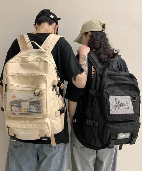 ammy.（エイミードット）の「【 ammy. / エイミードット 】 大容量 ロゴ ベーシック バックパック リュック（バックパック/リュック・レディース・グレイッシュベージュ/ブラック/ブラック系その他/ブラック系その他2/パープル/ライトベージュ/ホワイト系その他/グリーン/オフホワイト・FREE）」の14枚目の写真