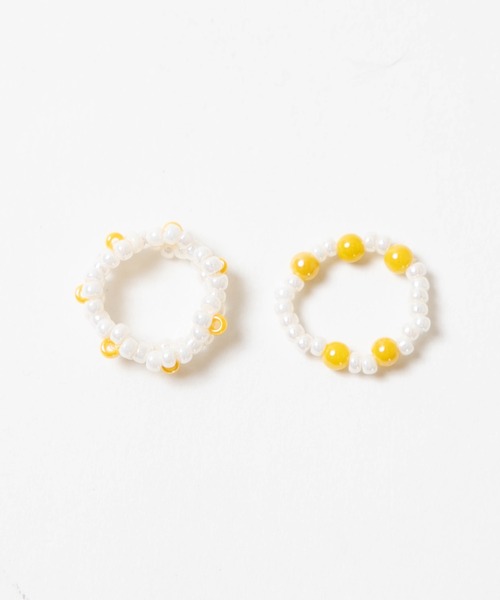 WEGO（ウィゴー）の「WEGO/【2点セット】ビーズリング（リング・レディース・ホワイト/パープル/シルバー/グリーン/その他1・FREE）」の15枚目の写真