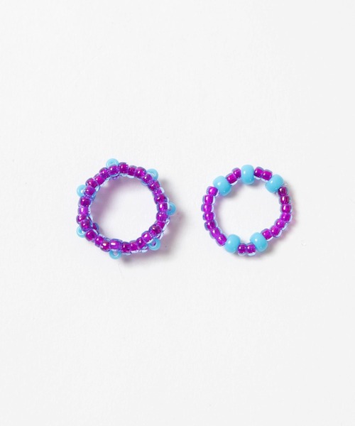 WEGO（ウィゴー）の「WEGO/【2点セット】ビーズリング（リング・レディース・ホワイト/パープル/シルバー/グリーン/その他1・FREE）」の10枚目の写真