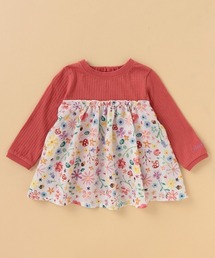 【別注】花柄切替長袖チュニック