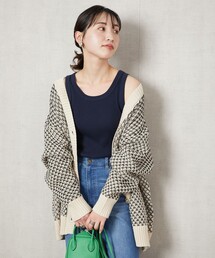 FREAK'S STORE | ▽【WEB限定】リンクス柄2WAY深Vネックニットカーディガン(カーディガン/ボレロ)