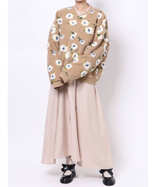 merry jenny(メリージェニー)の「fluffy pattern jacket(その他アウター・レディース・ブラック/ベージュ/その他1・FREE)」の8枚目の写真