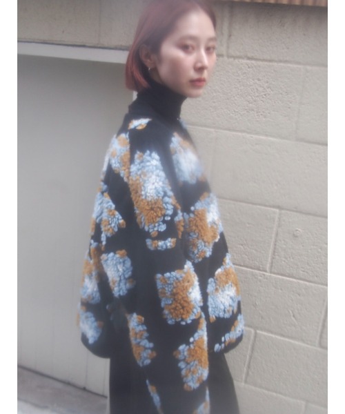 merry jenny(メリージェニー)の「fluffy pattern jacket(その他アウター・レディース・ブラック/ベージュ/その他1・FREE)」の9枚目の写真