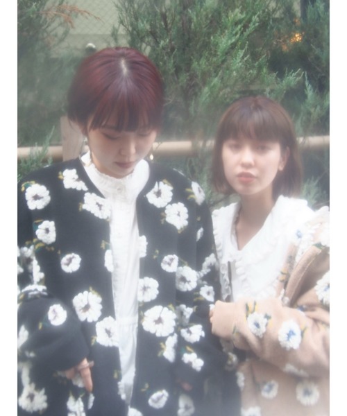 merry jenny(メリージェニー)の「fluffy pattern jacket(その他アウター・レディース・ブラック/ベージュ/その他1・FREE)」の10枚目の写真