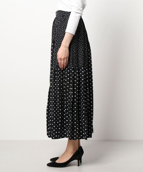 Bou Jeloud（ブージュルード）の「アソート柄変形ティアードスカート（スカート・レディース・ブラック/カーキ・38）」の11枚目の写真