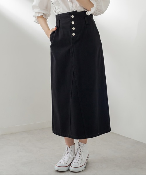 OLIVE des OLIVE（オリーブデオリーブ）の「【WEB限定】スタイル良く見せロングスカート（スカート・レディース・ブラック/ベージュ/ワンウォッシュ・SMALL/MEDIUM）」の19枚目の写真