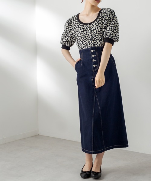 OLIVE des OLIVE（オリーブデオリーブ）の「【WEB限定】スタイル良く見せロングスカート（スカート・レディース・ブラック/ベージュ/ワンウォッシュ・SMALL/MEDIUM）」の15枚目の写真