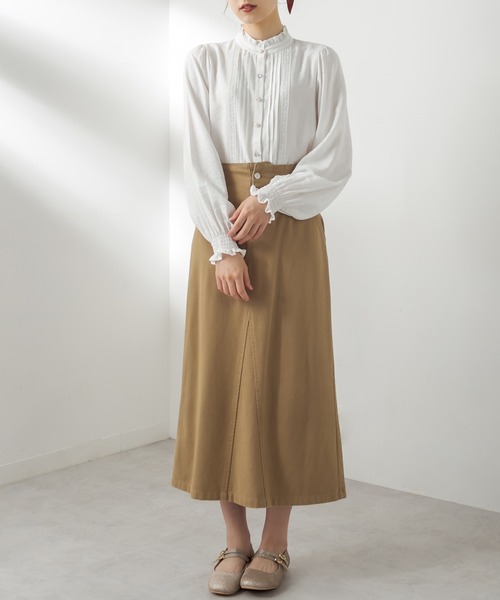 OLIVE des OLIVE（オリーブデオリーブ）の「【WEB限定】スタイル良く見せロングスカート（スカート・レディース・ブラック/ベージュ/ワンウォッシュ・SMALL/MEDIUM）」の21枚目の写真