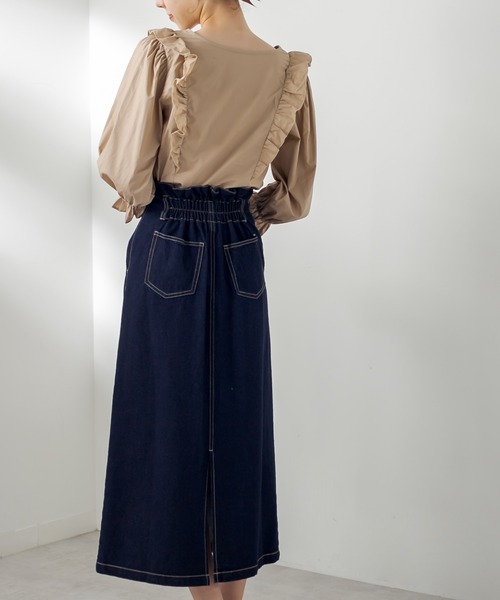 OLIVE des OLIVE（オリーブデオリーブ）の「【WEB限定】スタイル良く見せロングスカート（スカート・レディース・ブラック/ベージュ/ワンウォッシュ・SMALL/MEDIUM）」の13枚目の写真