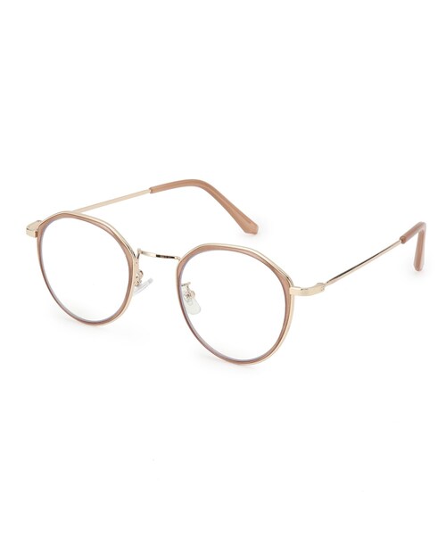 DRESKIP（ドレスキップ）の「◆【ブルーライトカット/曇り止め加工】サイドメタル伊達メガネ（サングラス・レディース・ブラウン系/ブラック/ブラウン系4・00）」の3枚目の写真